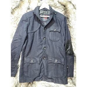 BKUL‎ JNS Swinging London Men's Navy Blue Wool Blend Jacket Size M